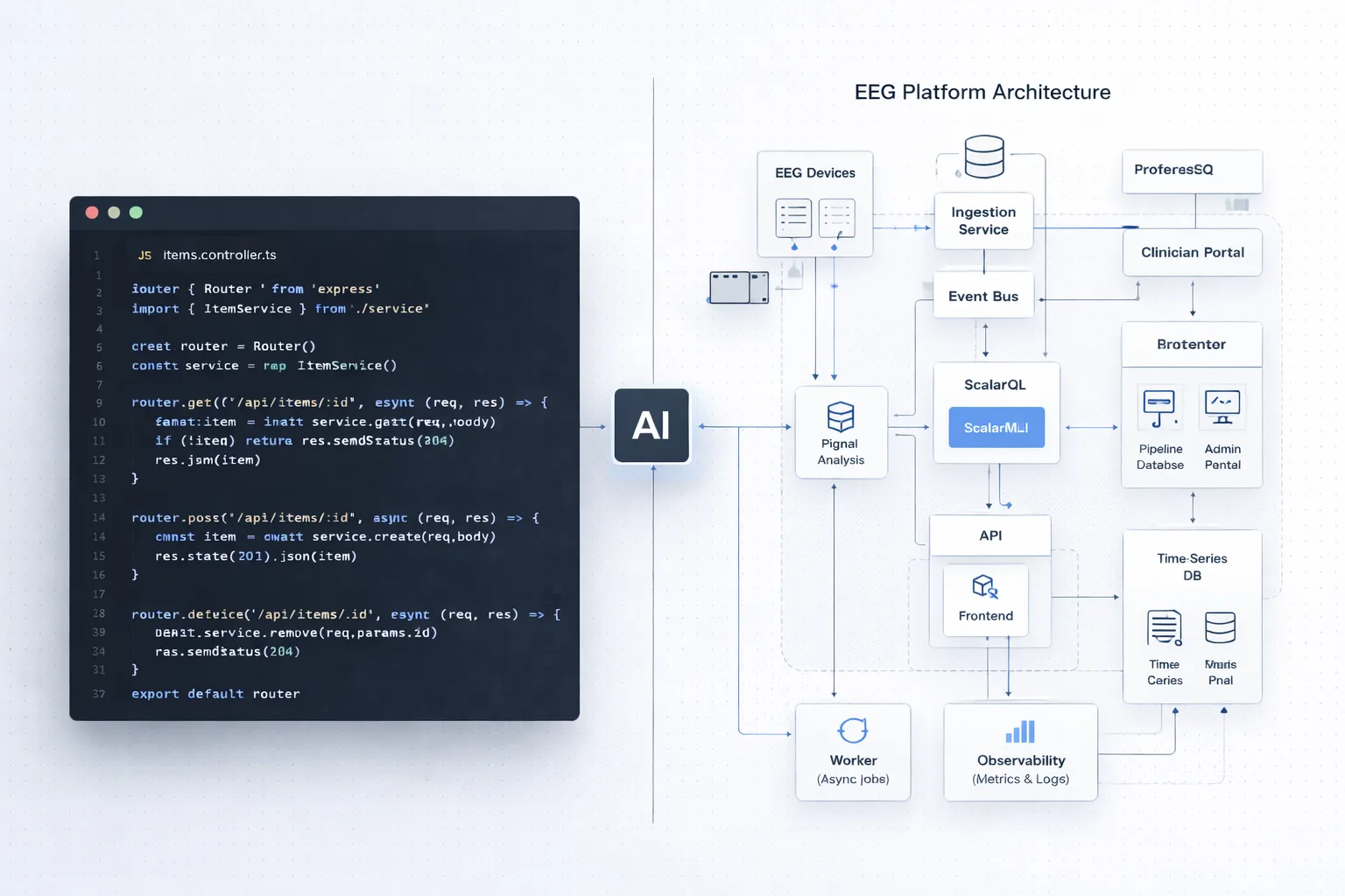 AI в разработке — код и архитектура платформы